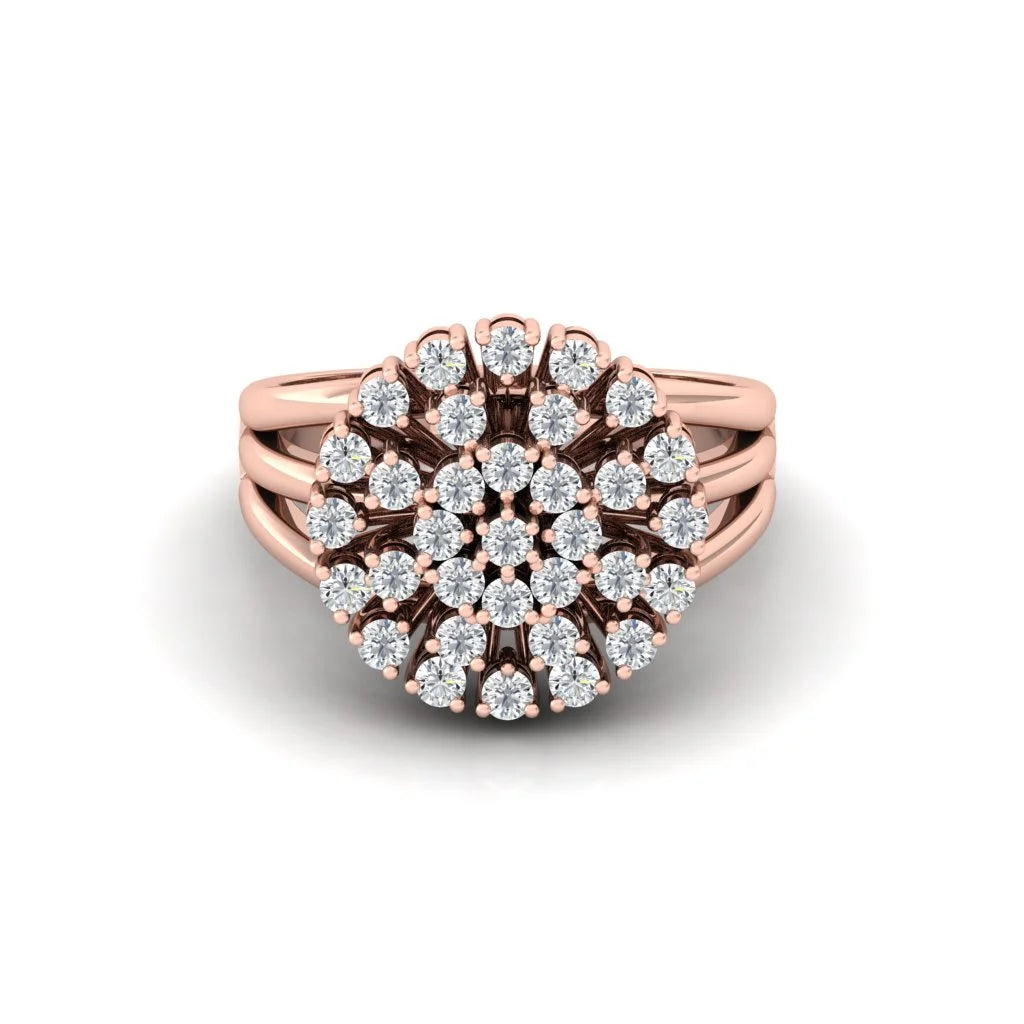 Creative Image of Moissanite Aarya Ring - Rose Gold