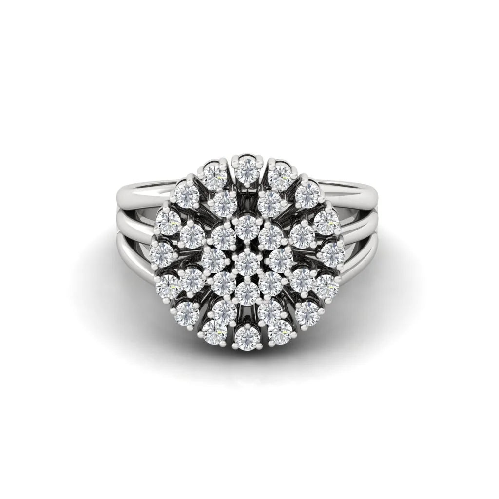Creative Image of Moissanite Aarya Ring - White Gold