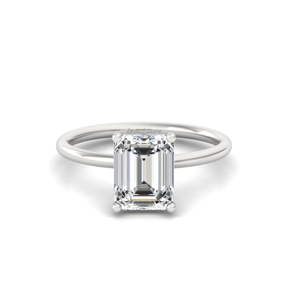 2CT Emerald Cut Solitaire Ring