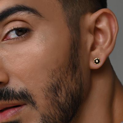 Taurus Ear Silver Stud For Men (1 PC ONLY)