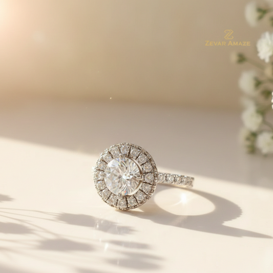 Taisia Diamond Silver Ring for Her