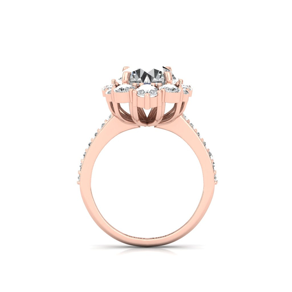 SIde View of Rose Gold Ring