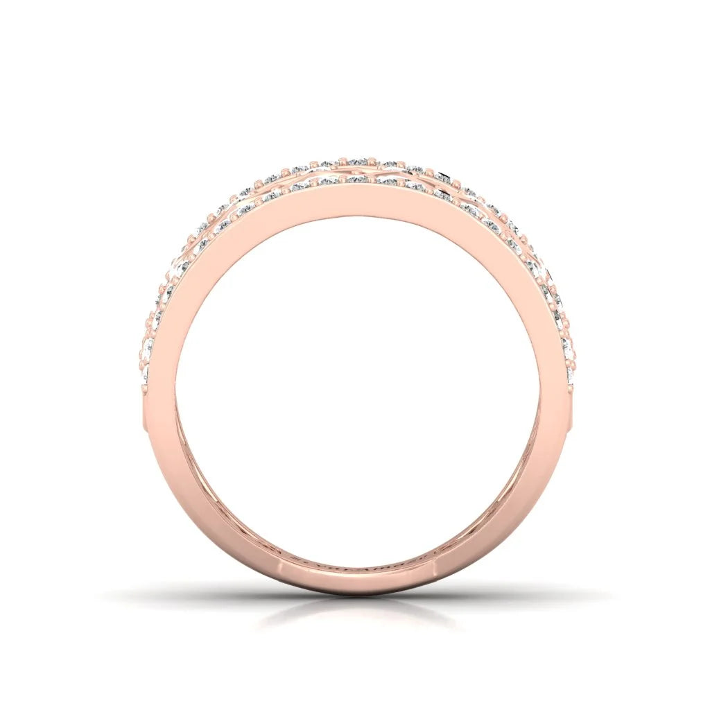 Sterling Silver Moissanite Diamond Band