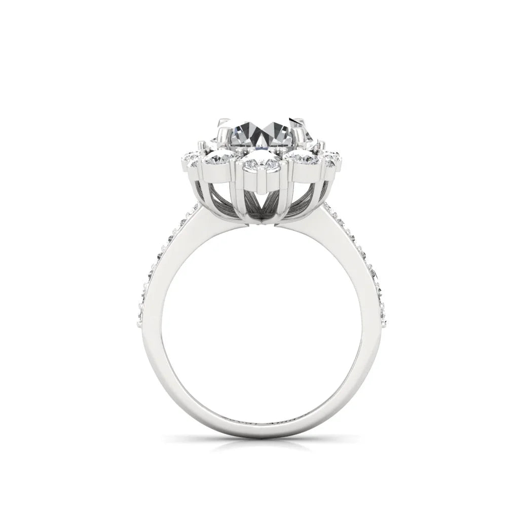 Moissanite Diamond Cocktail Solitiare Ring