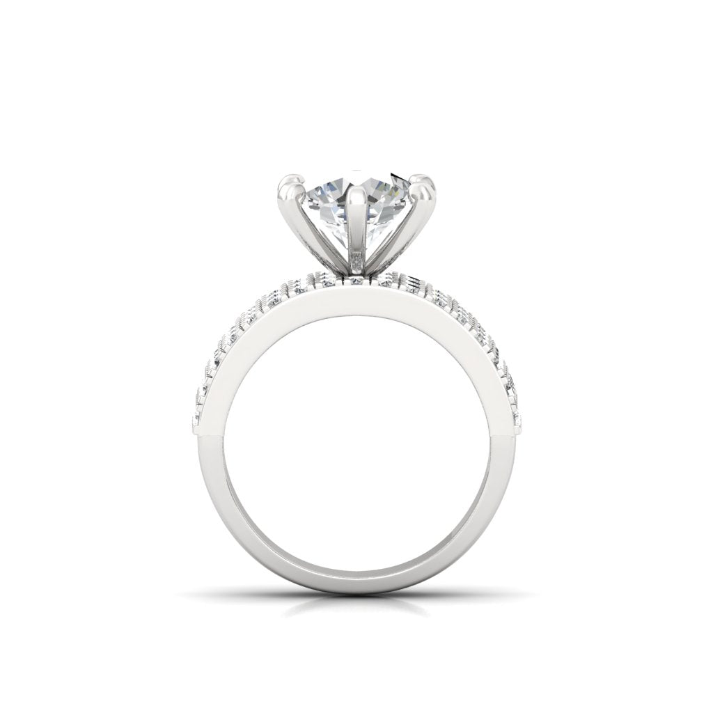 3CT Solitaire Promise Ring - Silver