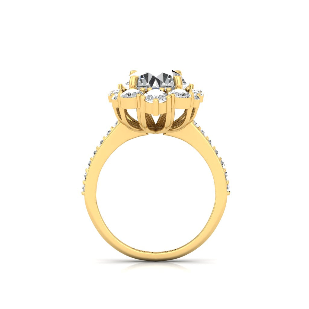 SIde View of Yellow Gold Ring
