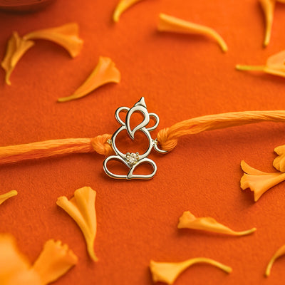 Siddh Ganeshj Silver Rakhi