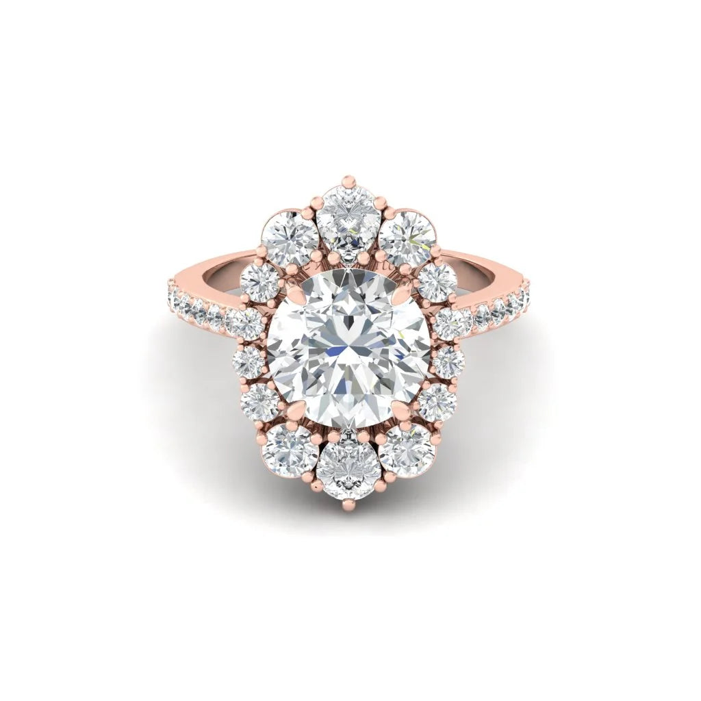 Moissanite Diamond Cocktail Solitiare Ring
