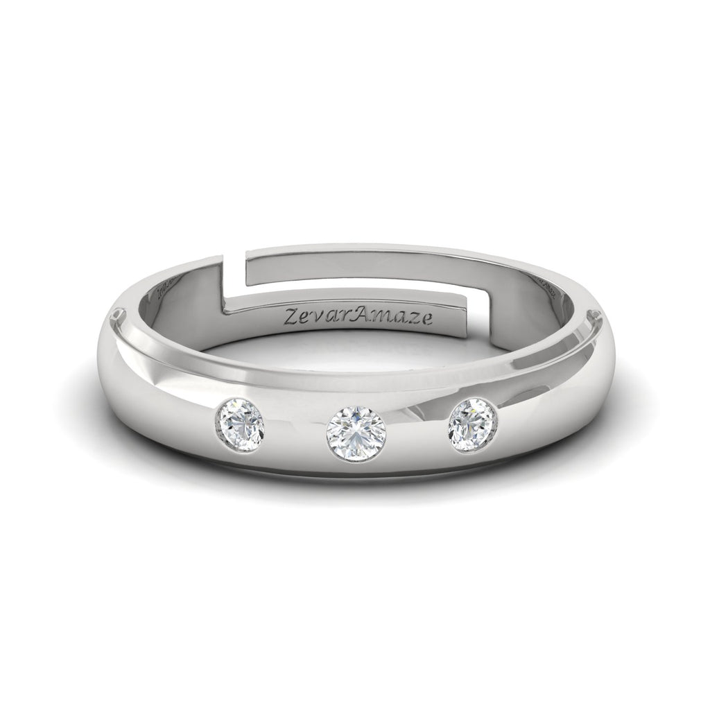 Zevar Amaze Silver Ring - White