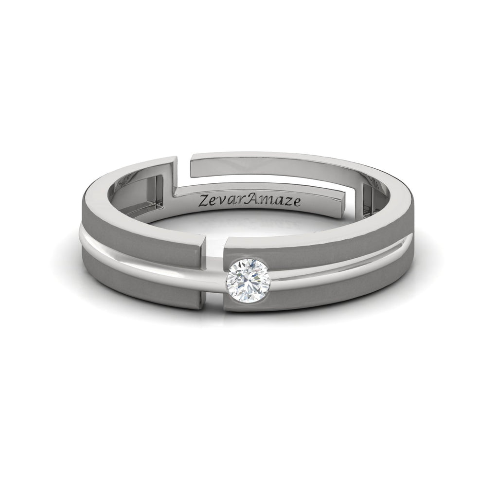 Zevar Amaze Silver Ring - White
