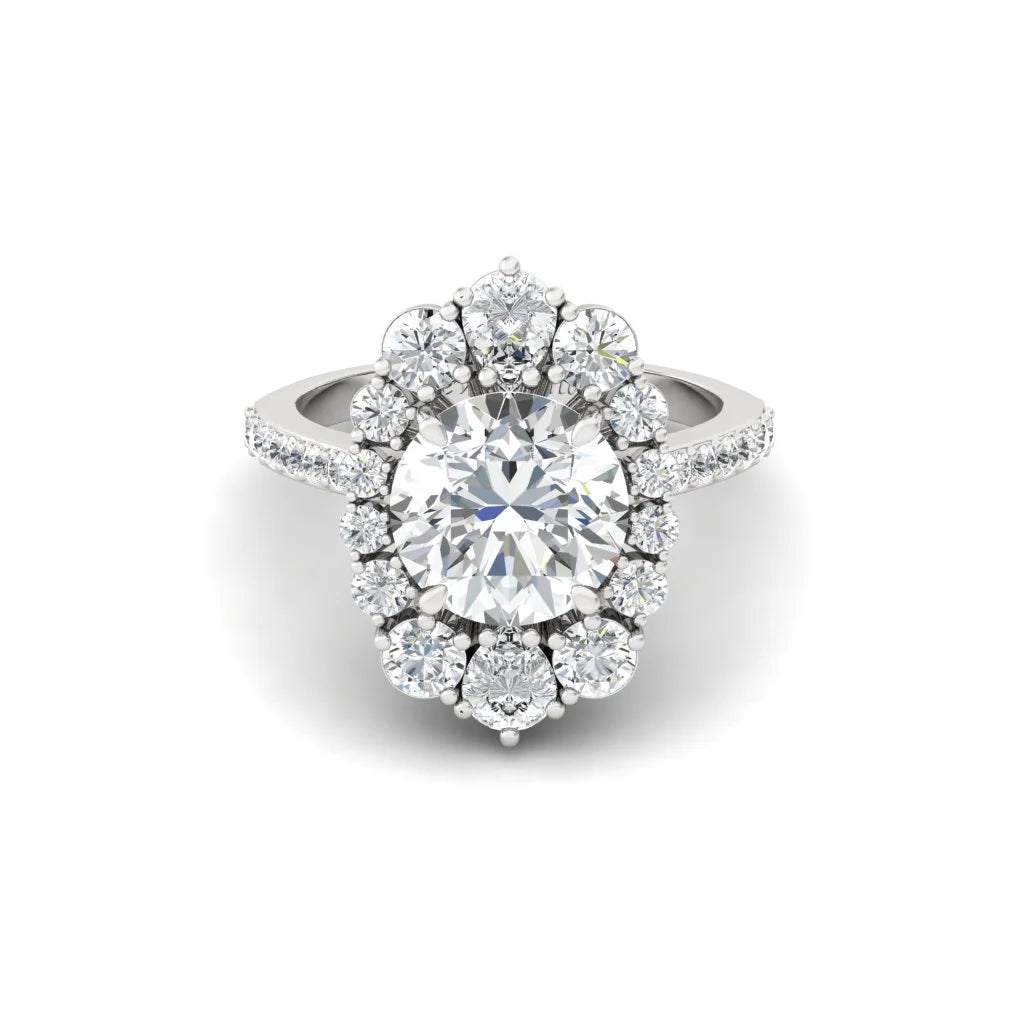 Moissanite Diamond Cocktail Solitiare Ring