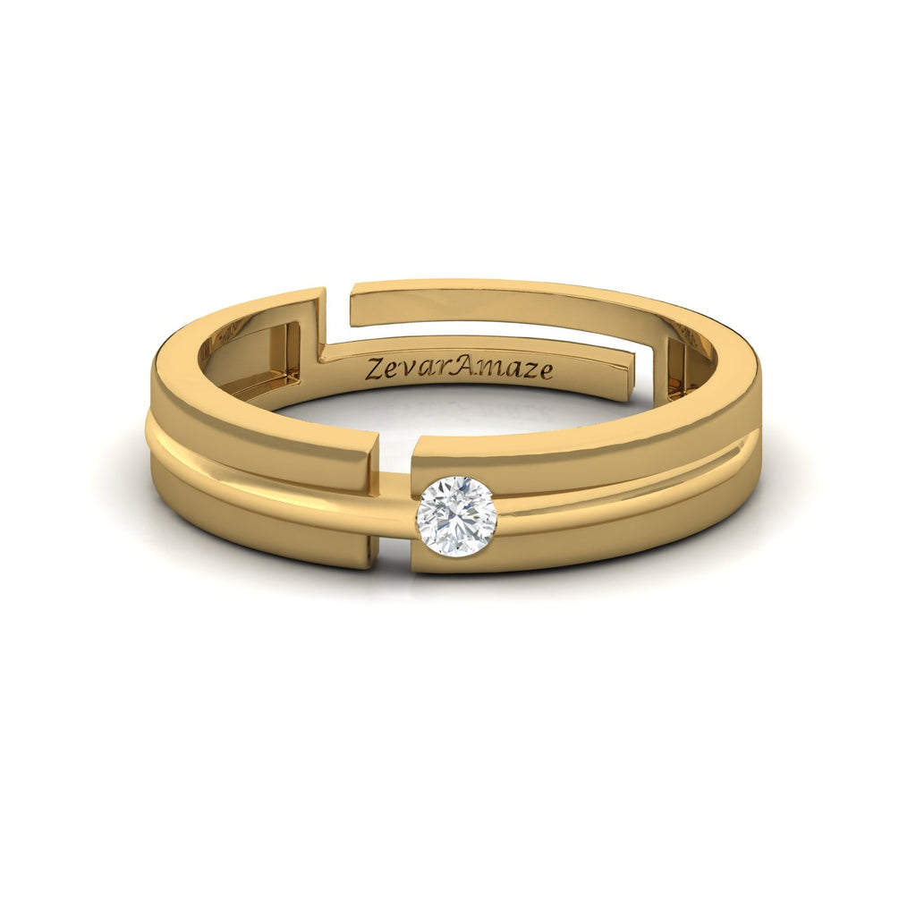 Zevar Amaze Silver Ring - Yellow