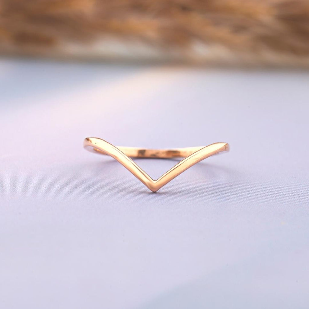 Rose Gold Wishbone Ring