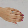 hand video - Karissa Diamond Silver Ring for Women