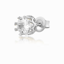 Load image into Gallery viewer, Round Crown Silver Stud for Men