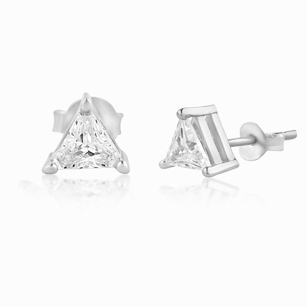 front and side variant of triangle earring