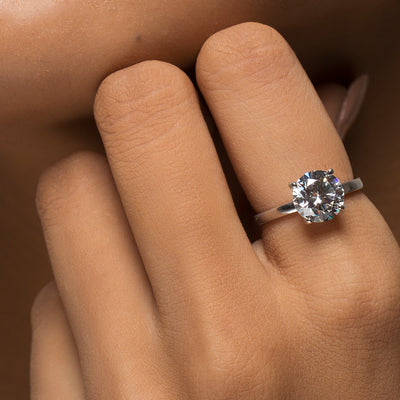 Zevar Amaze Silver Ring for women  - Hand Model