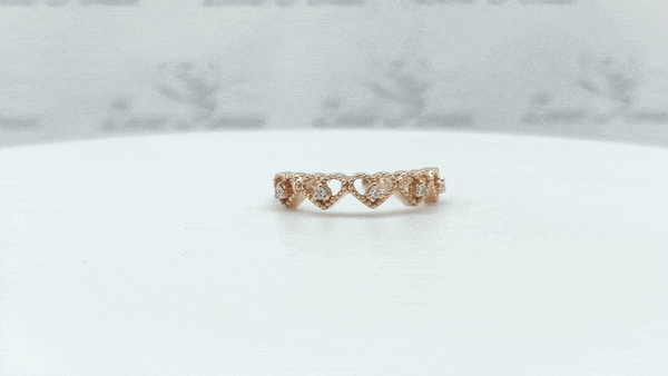 Rose Gold Heart Band Ring