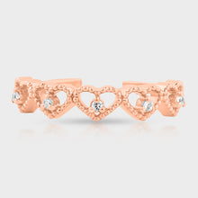 Load image into Gallery viewer, Rose Gold Heart Band Ring