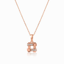 Load image into Gallery viewer, Rose Gold Square Pendant