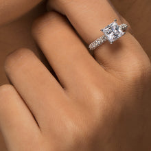 Load image into Gallery viewer, Dale Moissanite Princess Cut Diamond  Solitaire Ring  on model
