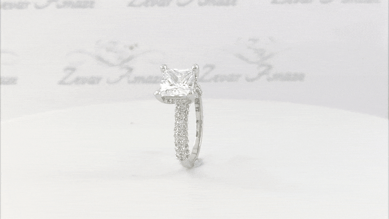 Dale Moissanite Princess Cut Diamond  Solitaire Ring video