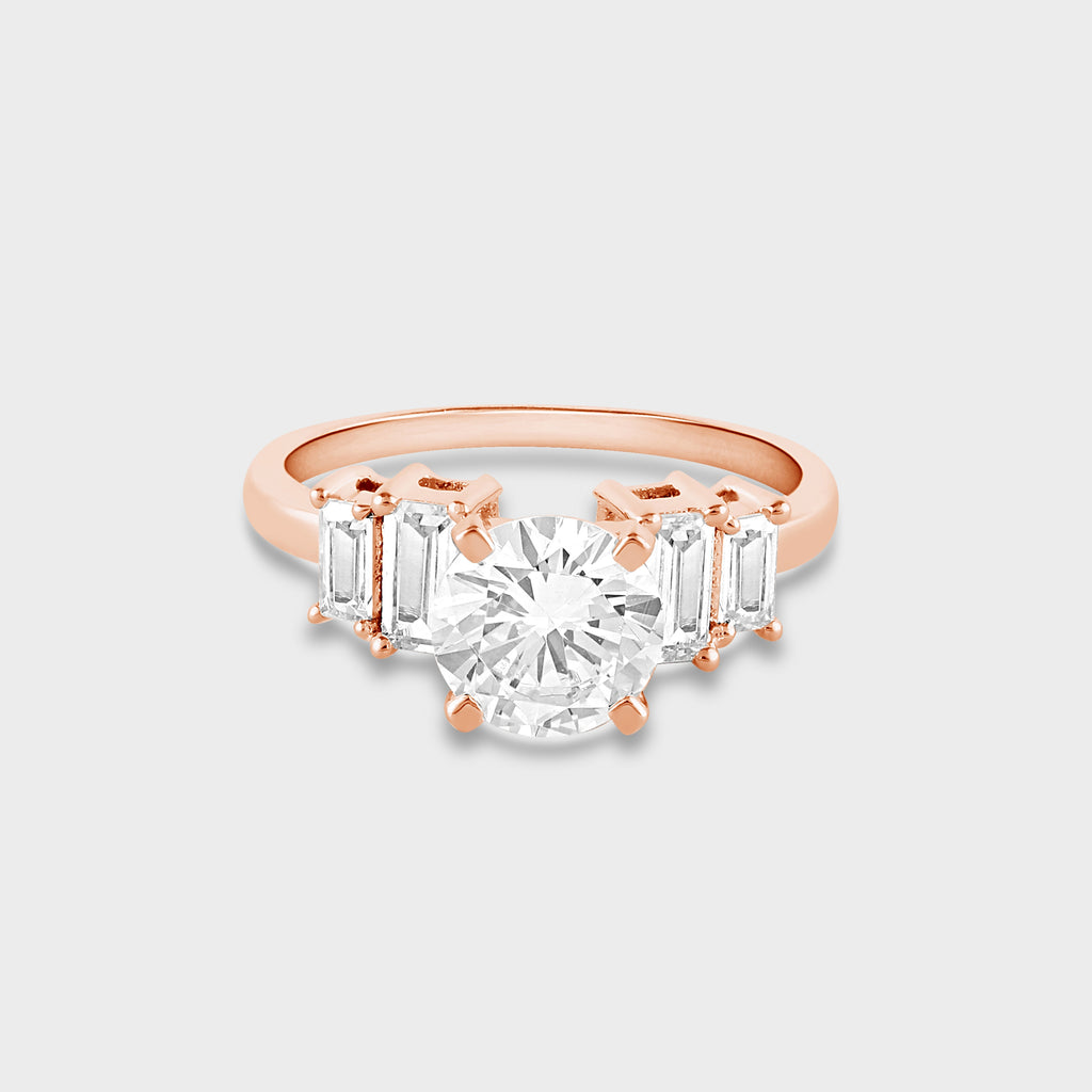 diamond  rose gold ring