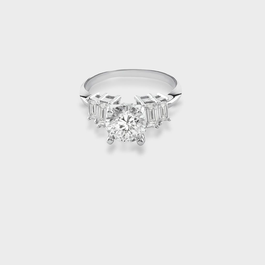 Brisa Diamond Silver Ring for Her