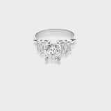 Brisa Diamond Silver Ring for Her