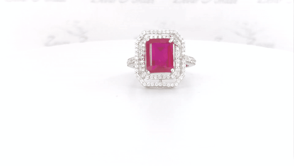 360 Ruby silver ring for her