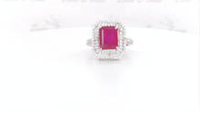 Load image into Gallery viewer, 360 Ruby silver ring for her