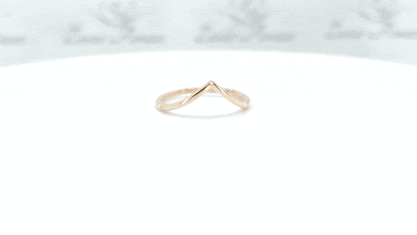 Rose Gold Wishbone Ring
