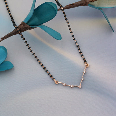 Rose gold constellation Mangalsutra