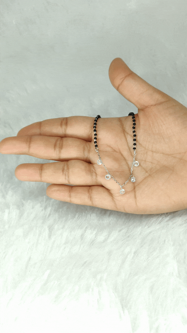 Silver star mangalsutra