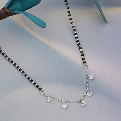 Silver star mangalsutra