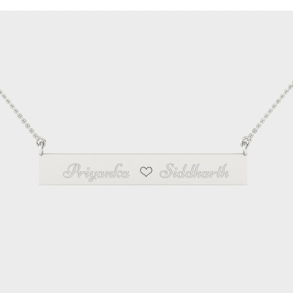 Bar pendent (2 Names+Symbol)