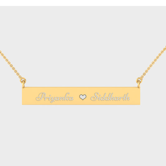 Bar pendent (2 Names+Symbol)