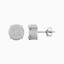 Load image into Gallery viewer, Vintage Silver Studs for Men front and side view
