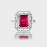 Jovian Diamond Silver Ring for Women