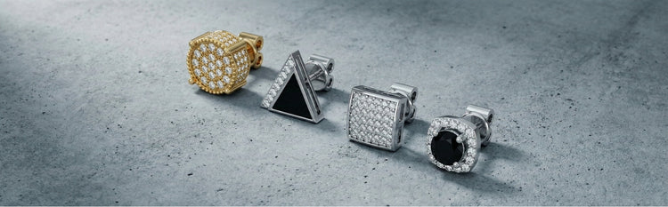 Pure Silver Earrings for Men