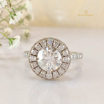 Taisia Diamond Silver Ring for Her