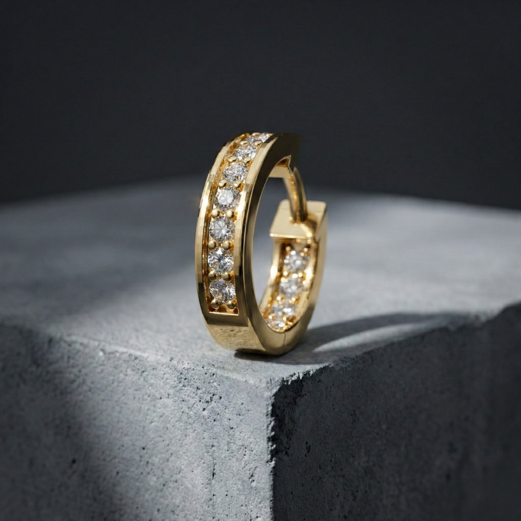 INsideout Silver Hoop Earrings For Men (1 PC ONLY)