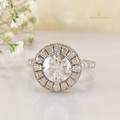 Taisia Diamond Silver Ring for Her