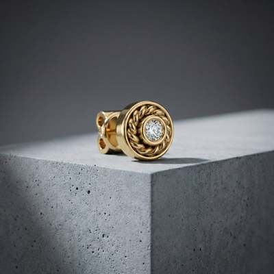 Luke Ear Silver Stud For Men (1 PC ONLY)