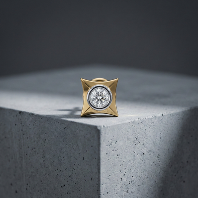 Minos Ear Silver Stud For Men (1 PC ONLY)