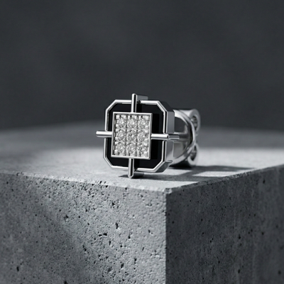 Neo Ear Silver Stud For Men (1 PC ONLY)