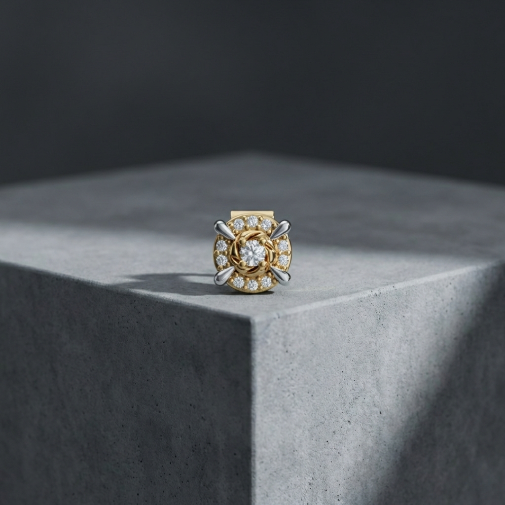 Nyx Ear Silver Stud For Men (1 PC ONLY)