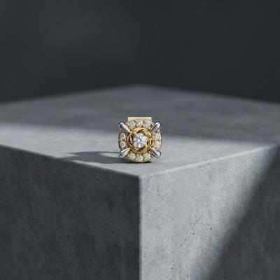 Nyx Ear Silver Stud For Men (1 PC ONLY)