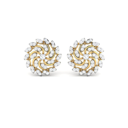 Radiant Petal Swirl Sterling Silver Earrings for Women