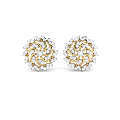 Radiant Petal Swirl Sterling Silver Earrings for Women